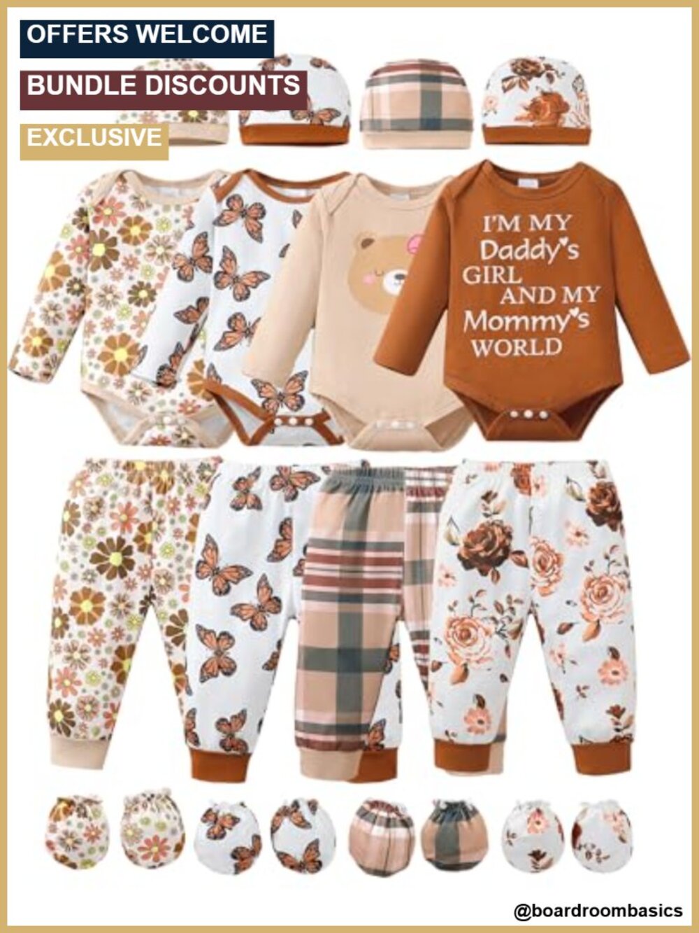 Unisex Preemie Infant 20 Pc Pants Set Outfits 0-18 Months Essentials Gift